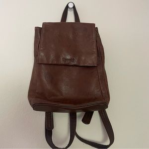 Vintage Tignanello Leather Backpack Brown